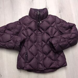Eddie Bauer EB700 Fill Power Puffer Jacket Women Size Petite Xs Burgundy